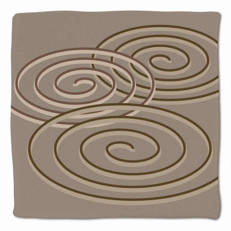 Sitzkissen beige Spiralen 40 x 40 x 3 cm